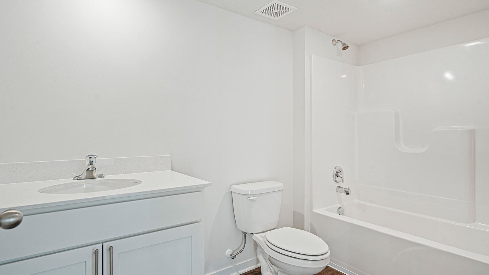 Bathroom with bathtub and shower combination