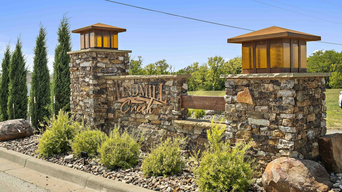 Woodland Crossing Entrance Monument.