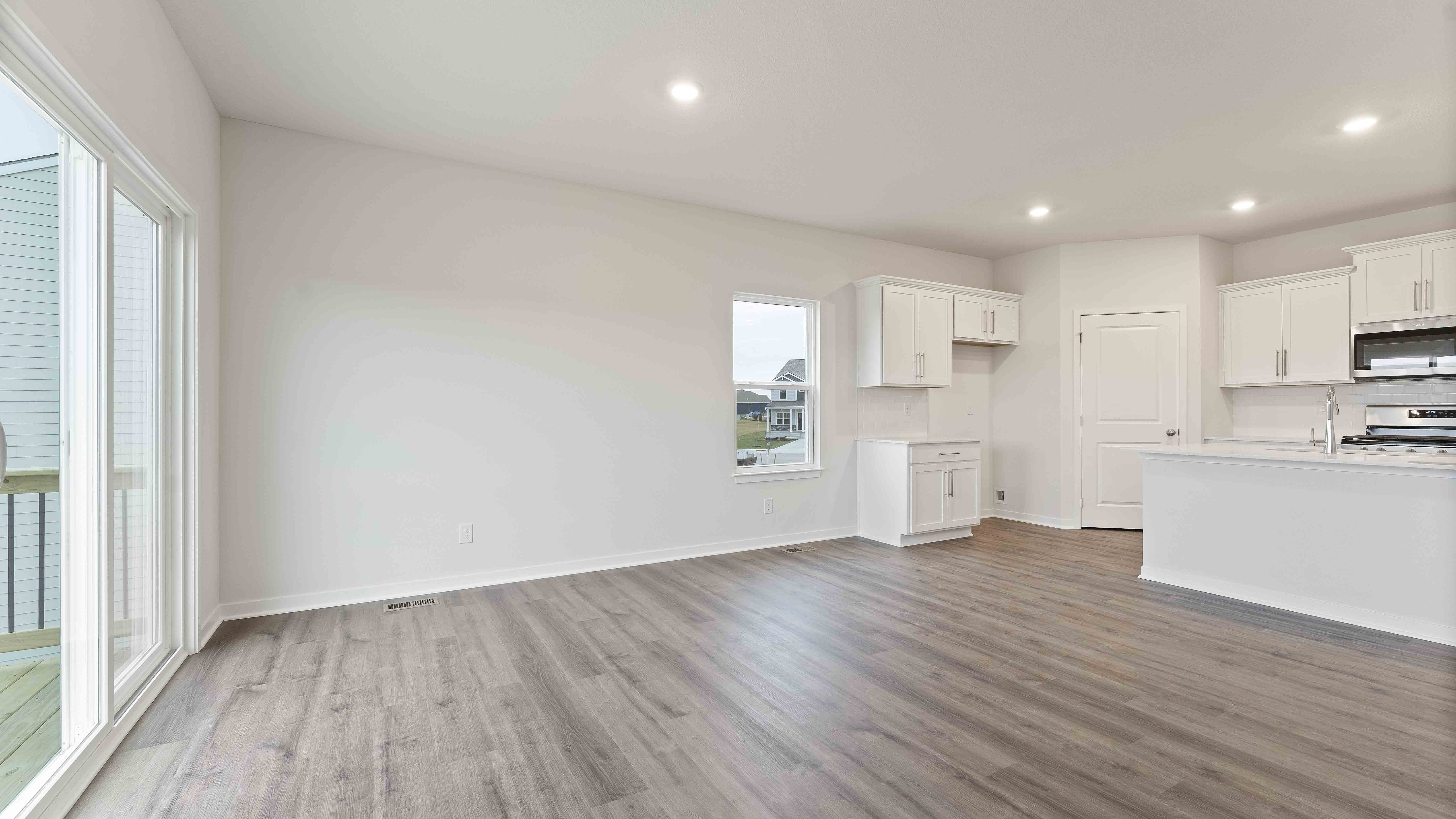 Dining Area off of kitchen with glass sliding door