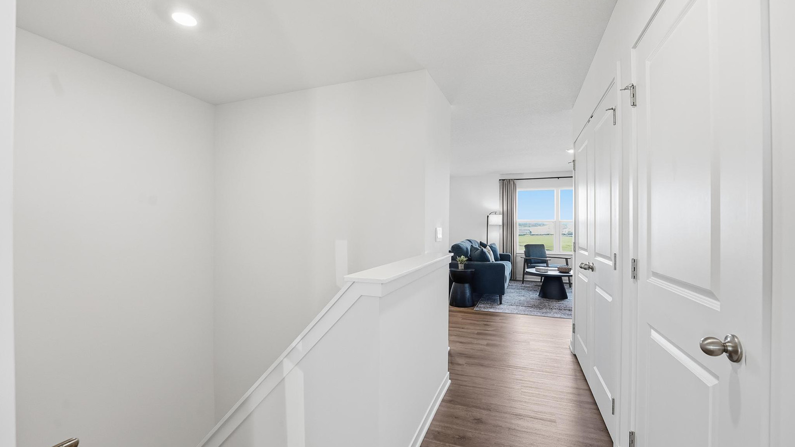 Welcoming foyer with view of home interior