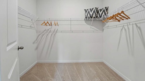 spacious walk in closet