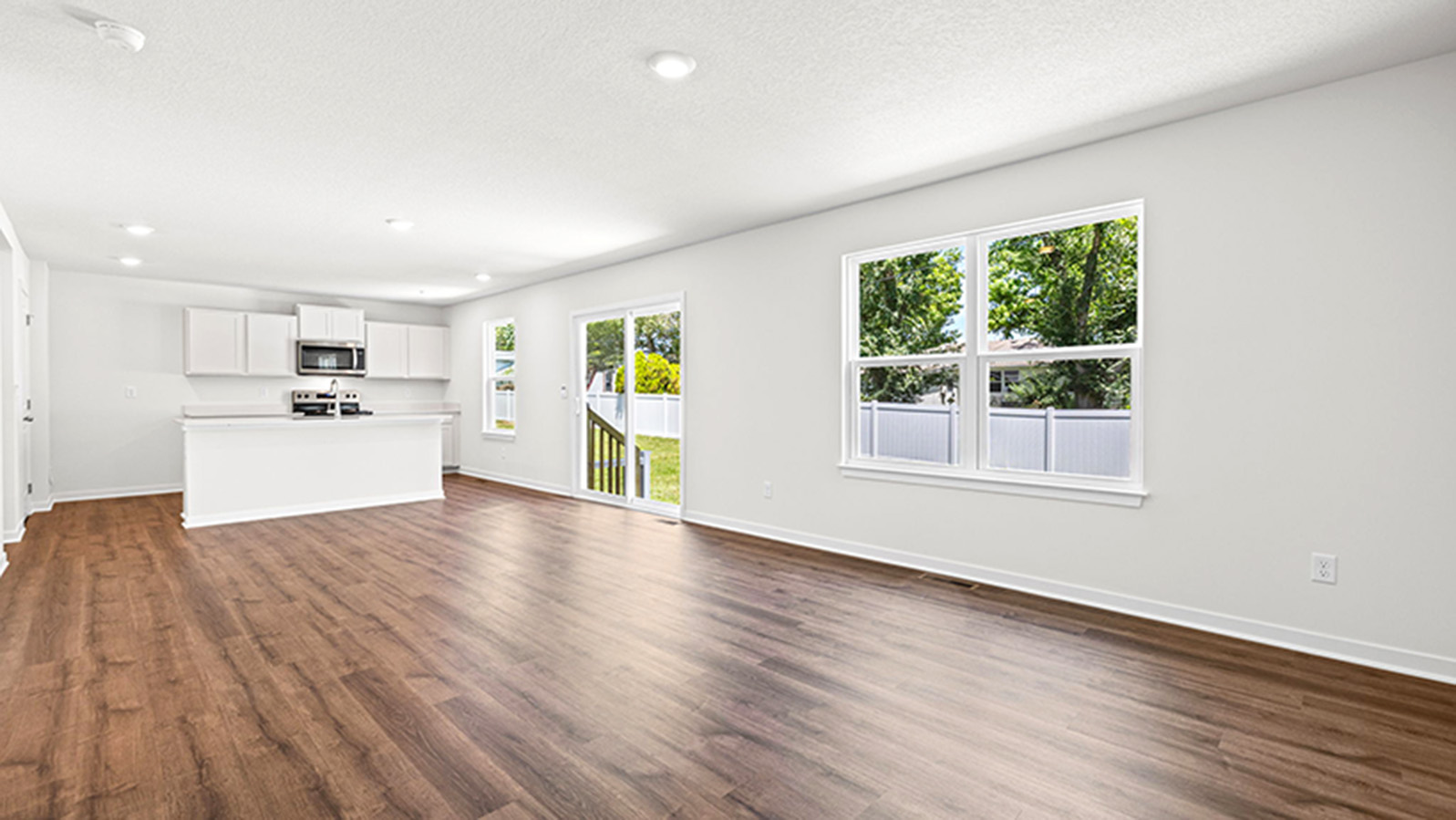 Living room with large windows