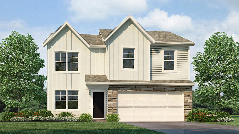 New Residence Presented by D.R. Horton, Modern suburban home with neutral exterior and attached garage