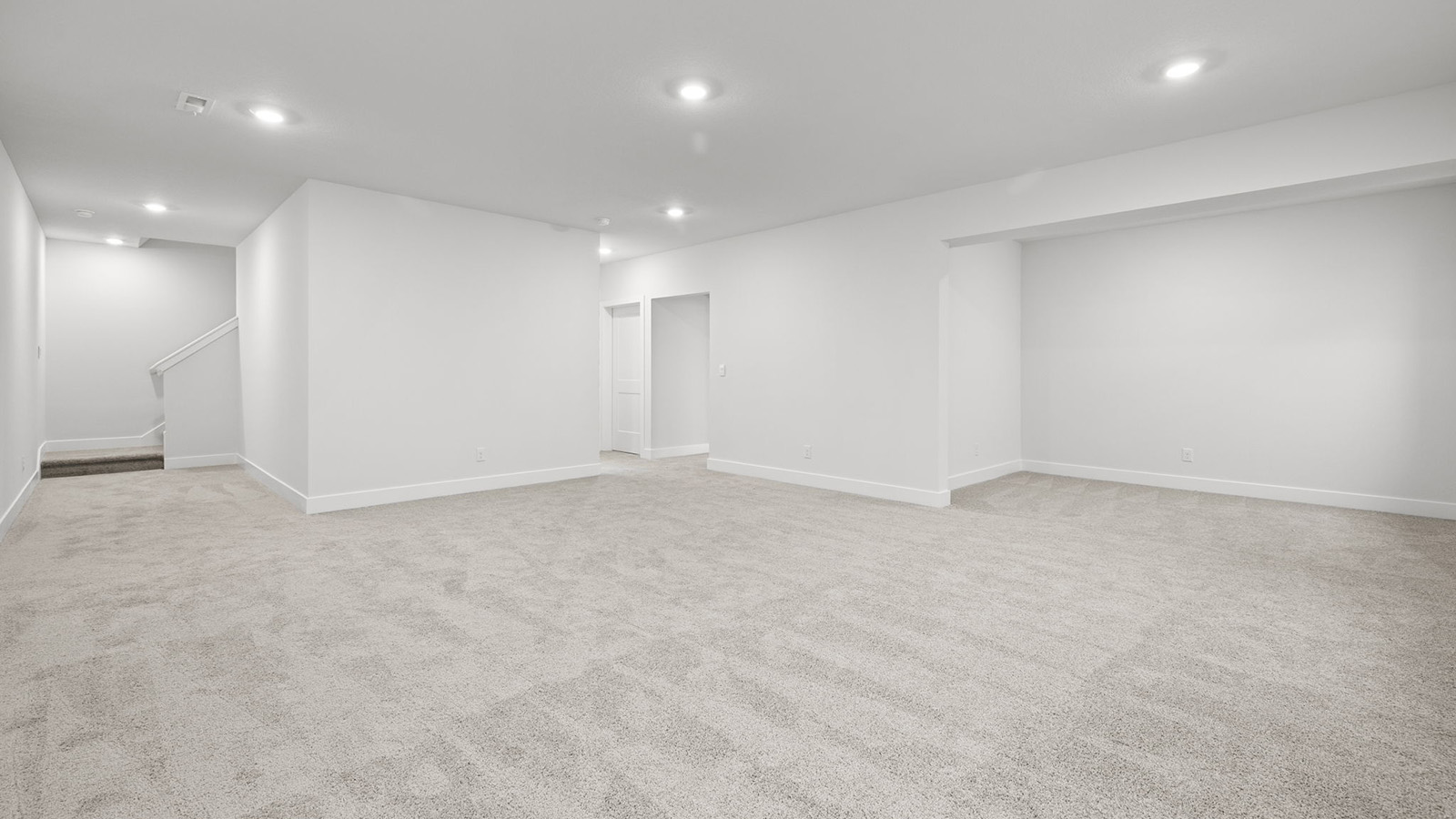 Carpeted basement flex area