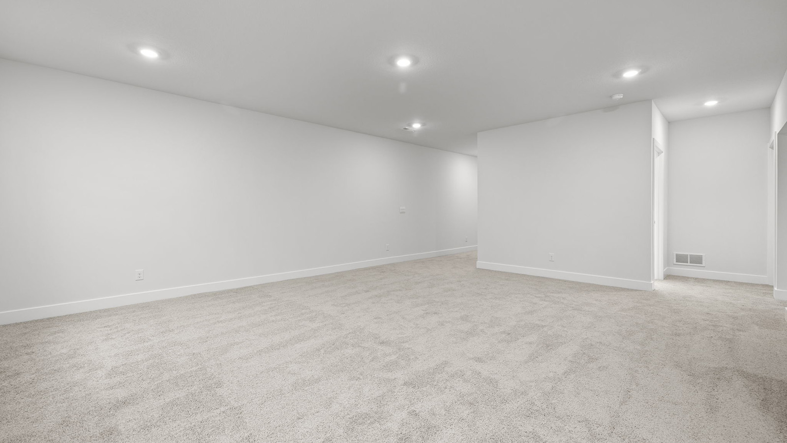 Carpeted basement flex area