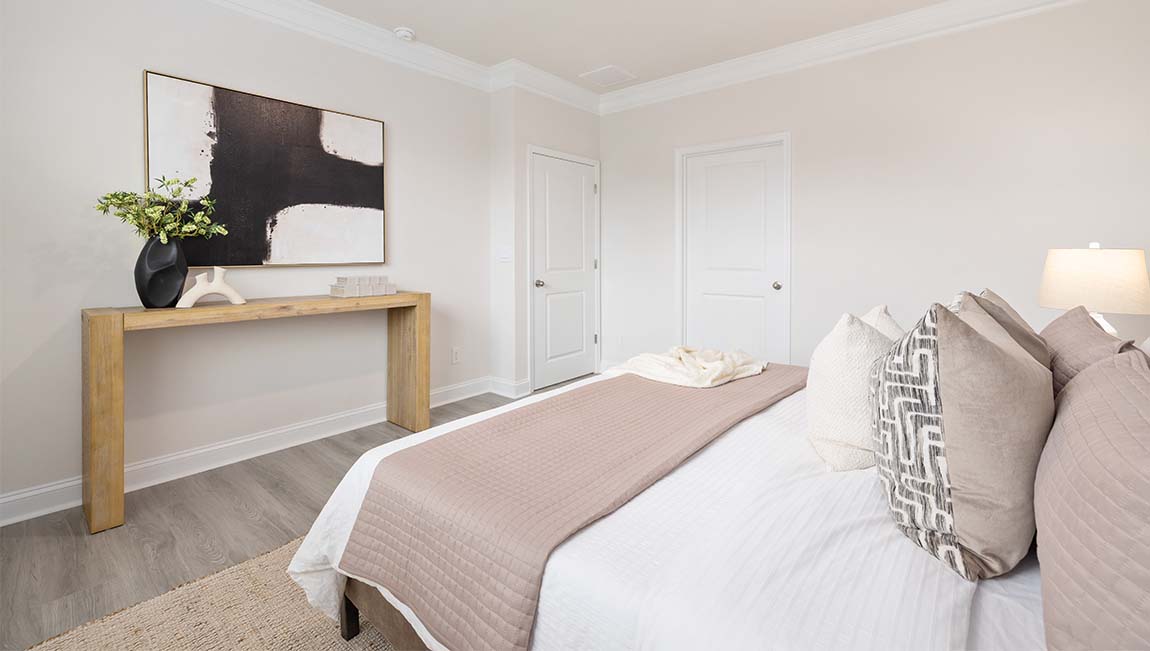Arlington primary bedroom, carpeted with large window