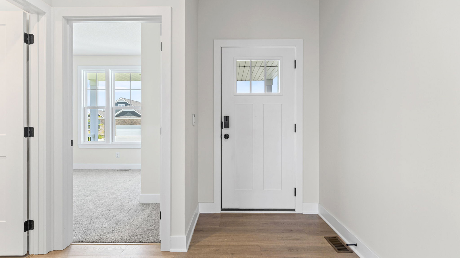 Welcoming foyer with view of front door