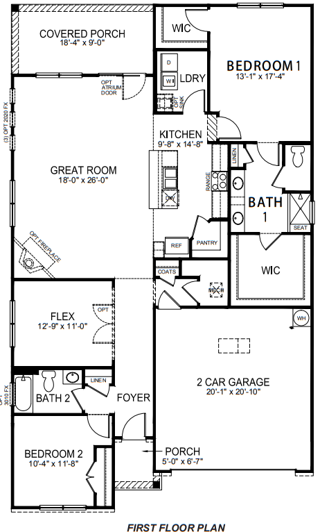Clifton first floor plan
