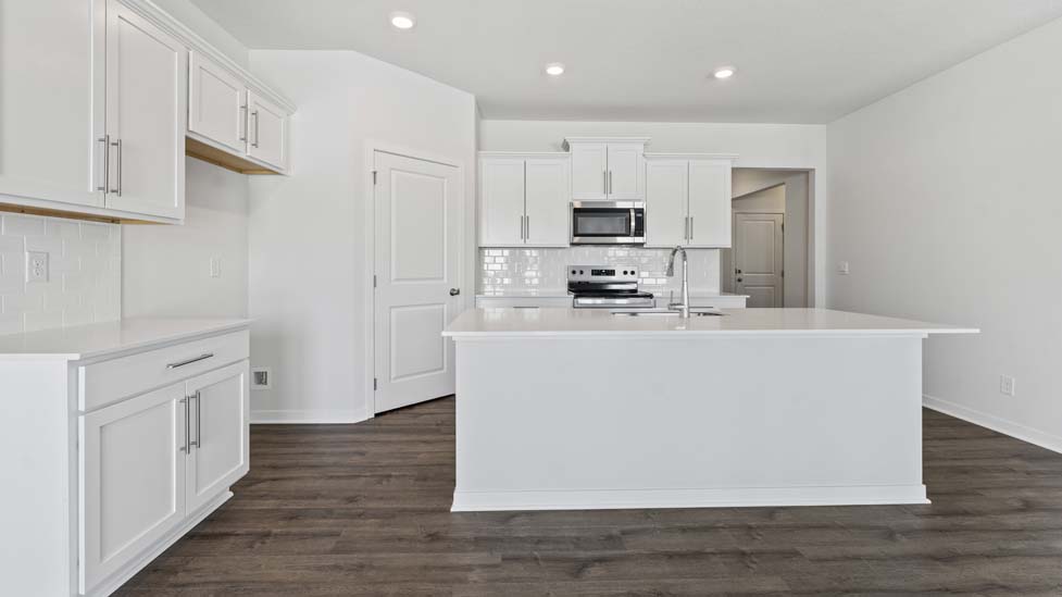 Open concept kitchen area