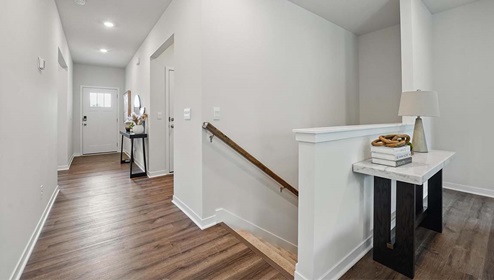 Welcoming foyer with view of home interior