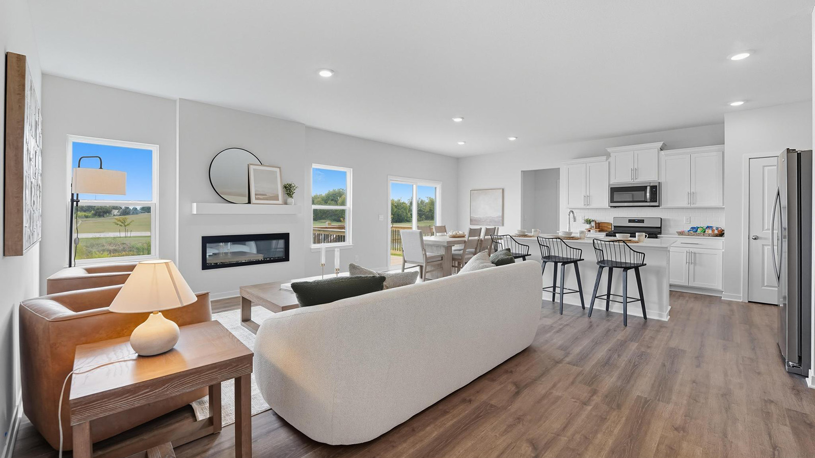 Welcoming foyer with view of home interior