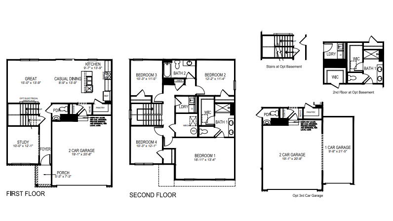 Bellamy floorplan optional basement