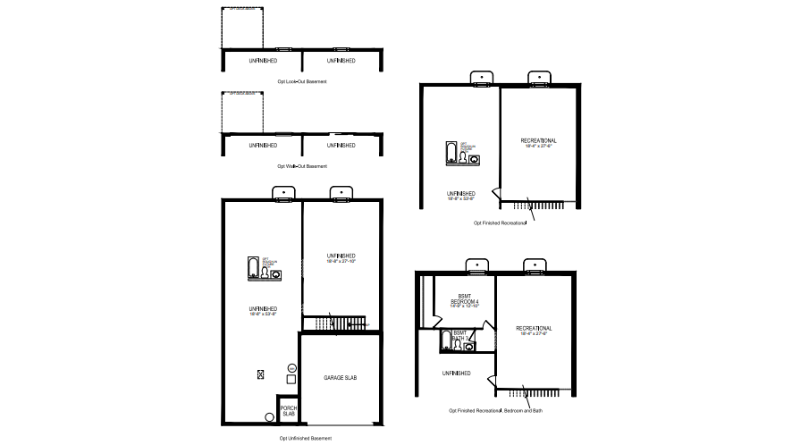 Newcastle floorplan with optional basement