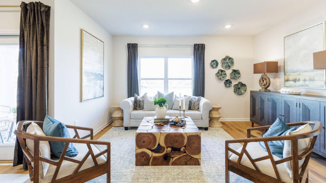 The one-level Beau plan is a spacious, 4-bedroom, 2 bath design in 1,799 square feet