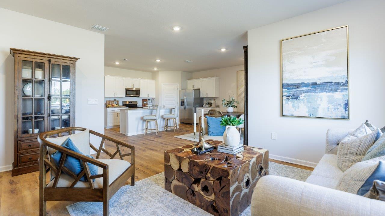 The one-level Beau plan is a spacious, 4-bedroom, 2 bath design in 1,799 square feet