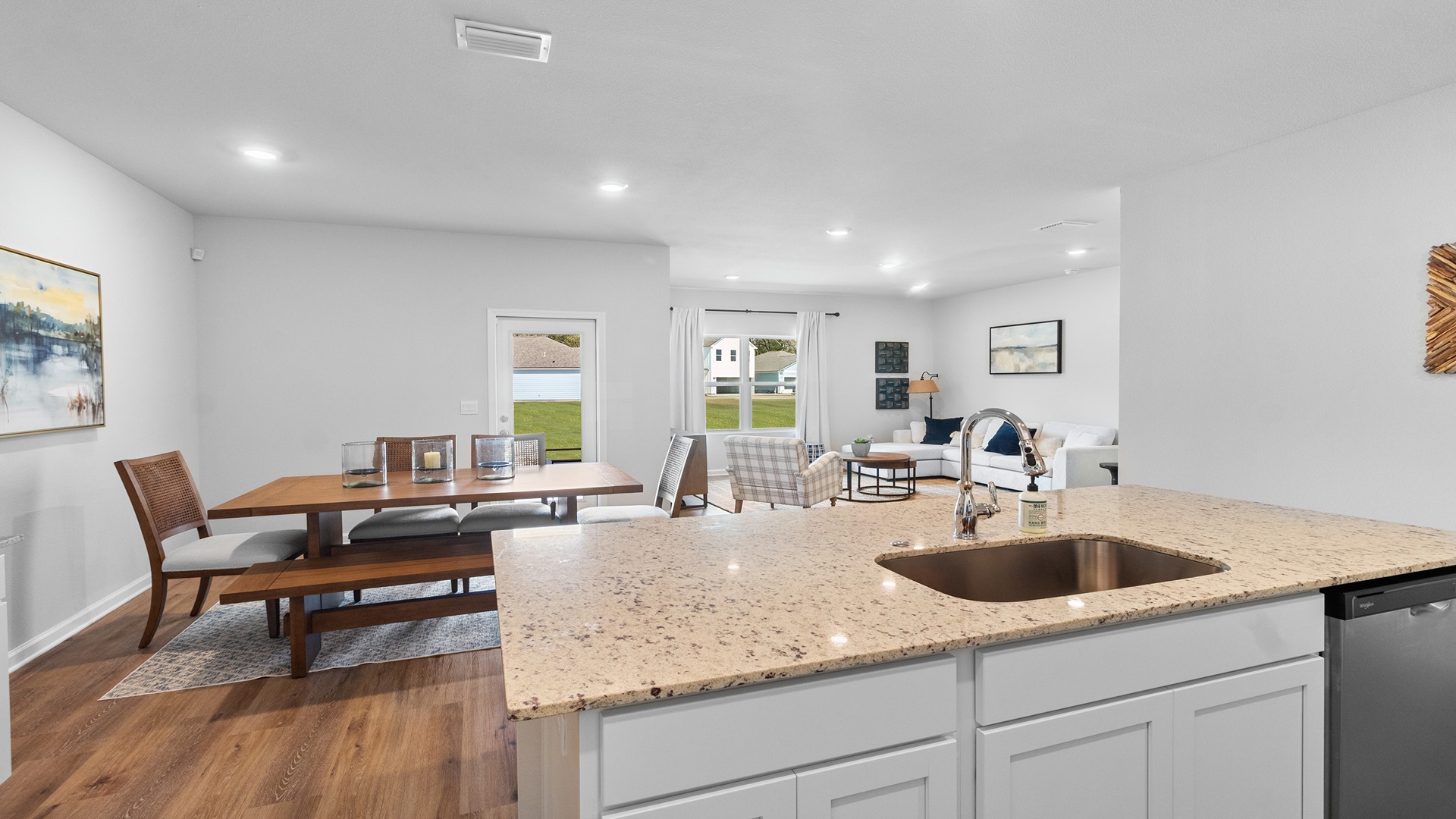 The one-level Beau plan is a spacious, 4-bedroom, 2 bath design in 1,799 square feet
