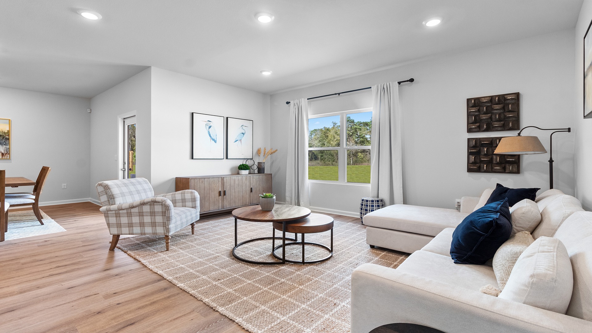 The one-level Beau plan is a spacious, 4-bedroom, 2 bath design in 1,799 square feet
