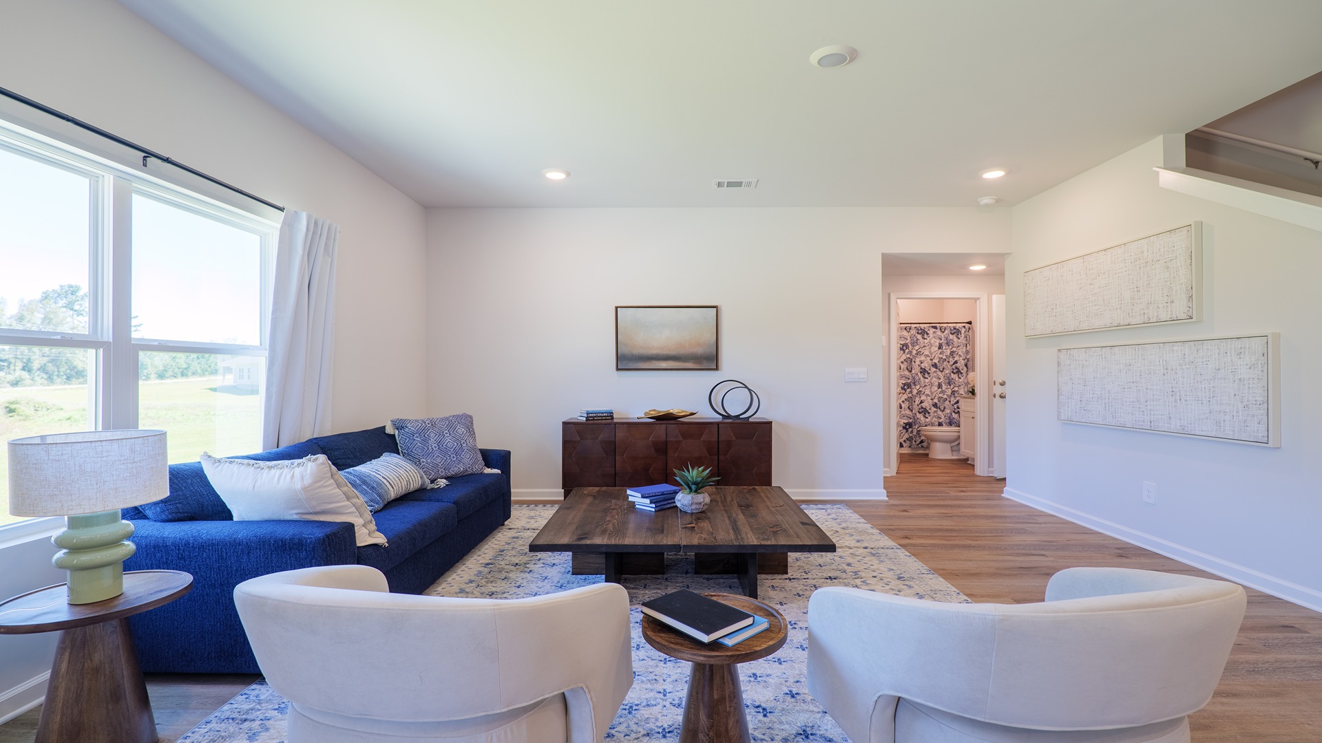 Living room with large window