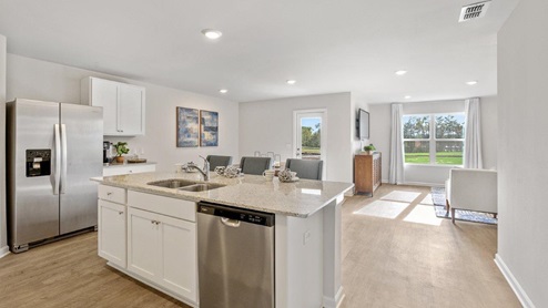 Open kitchen space in the Cali