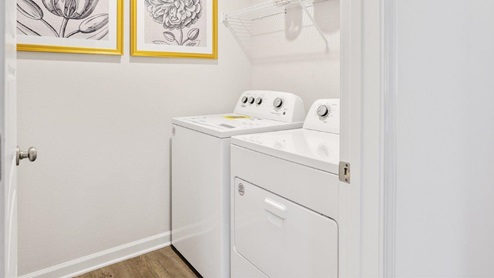 Large laundry room with plenty of room to navigate