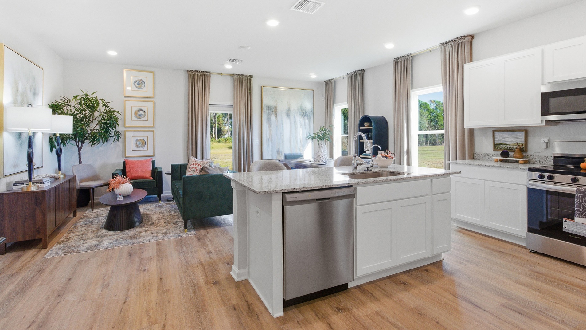 Townhomes open living room