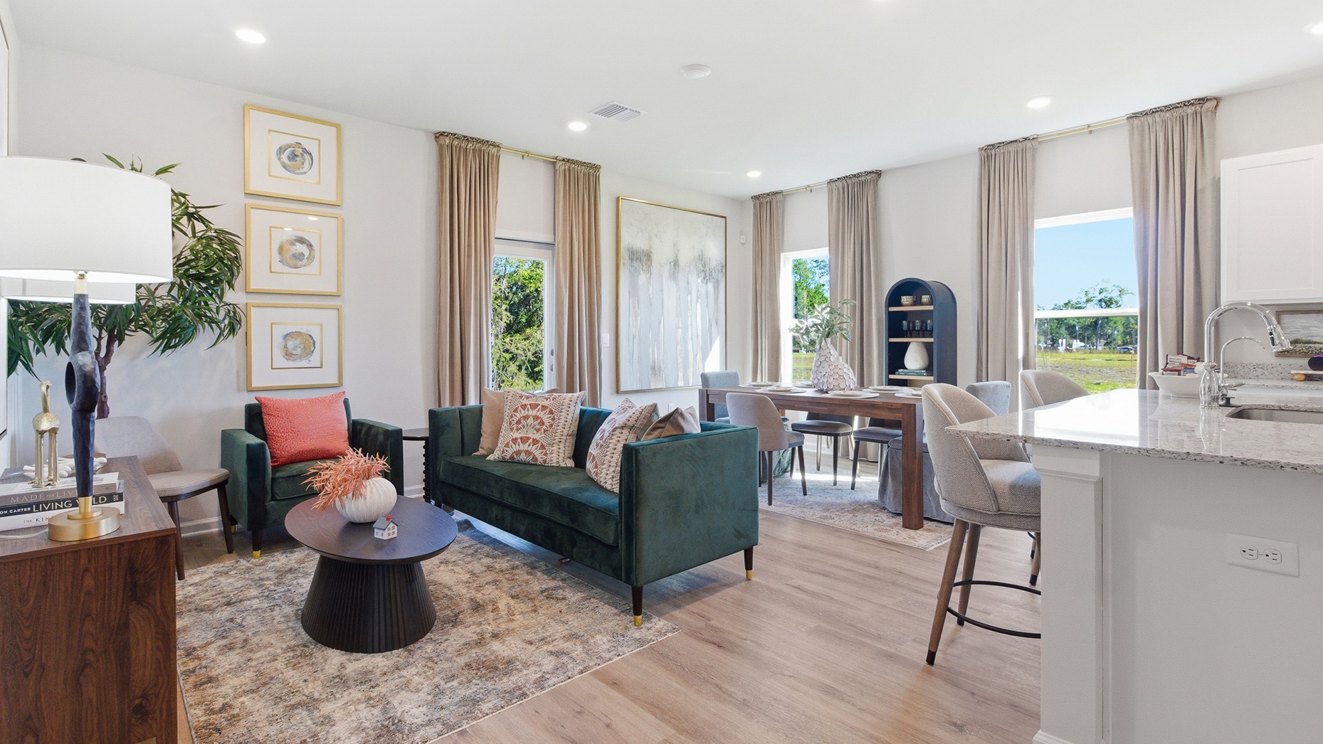 The Palm A is a modern and spacious 3-bedroom, 2 ½-bathroom end-unit townhome