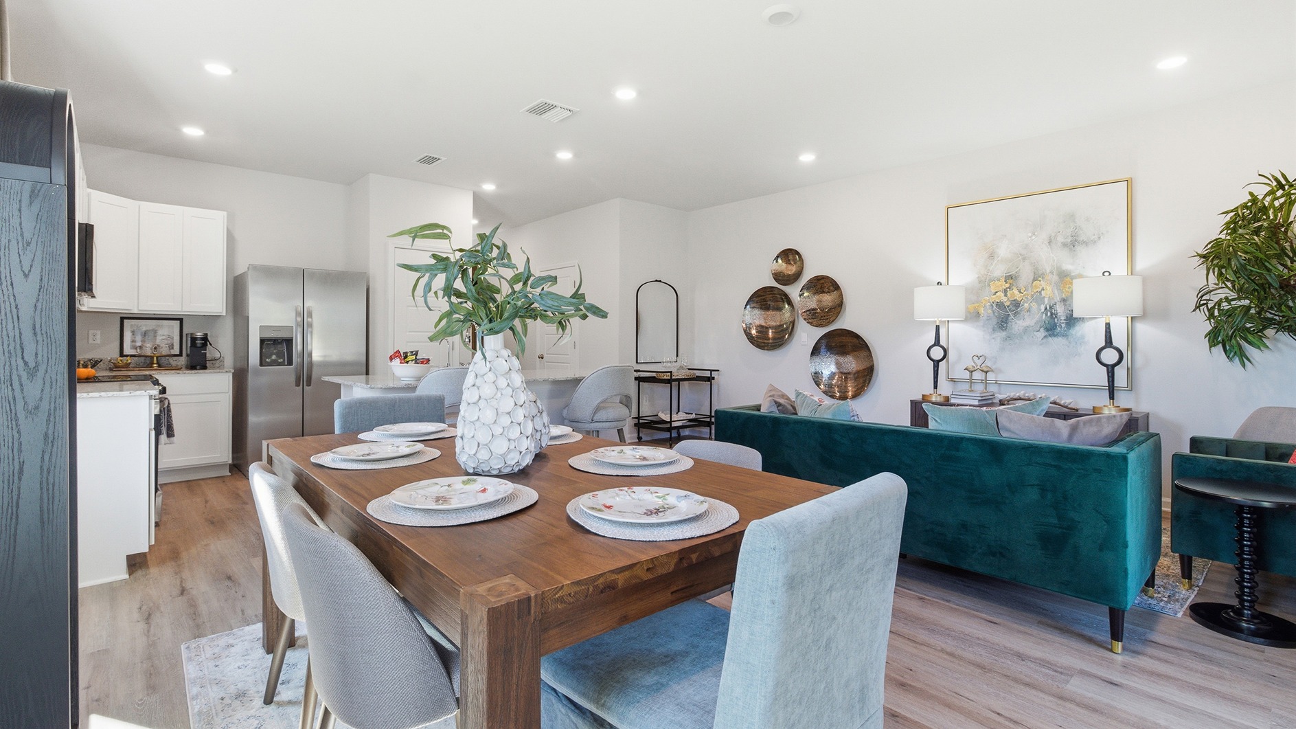 The Palm A is a modern and spacious 3-bedroom, 2 ½-bathroom end-unit townhome with an attached garage.