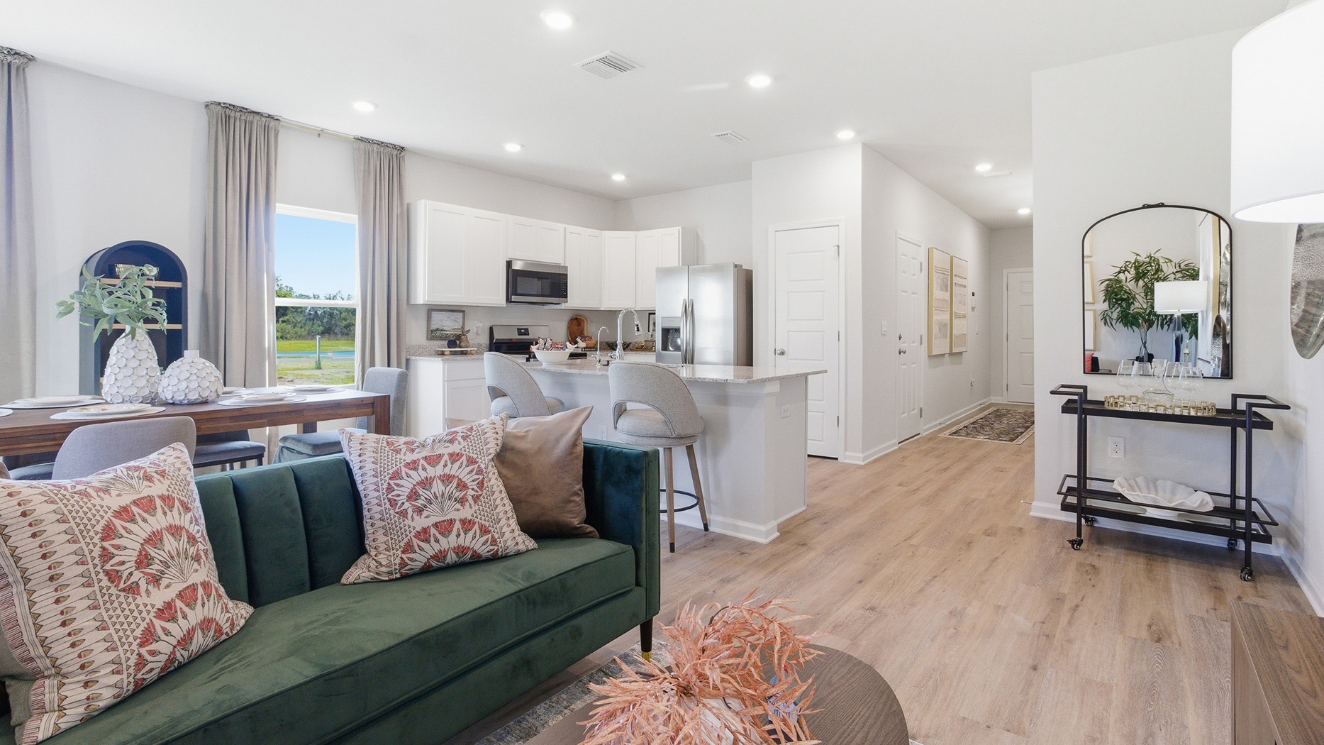 a 3-bedroom, 2 ½-bathroom end-unit townhome