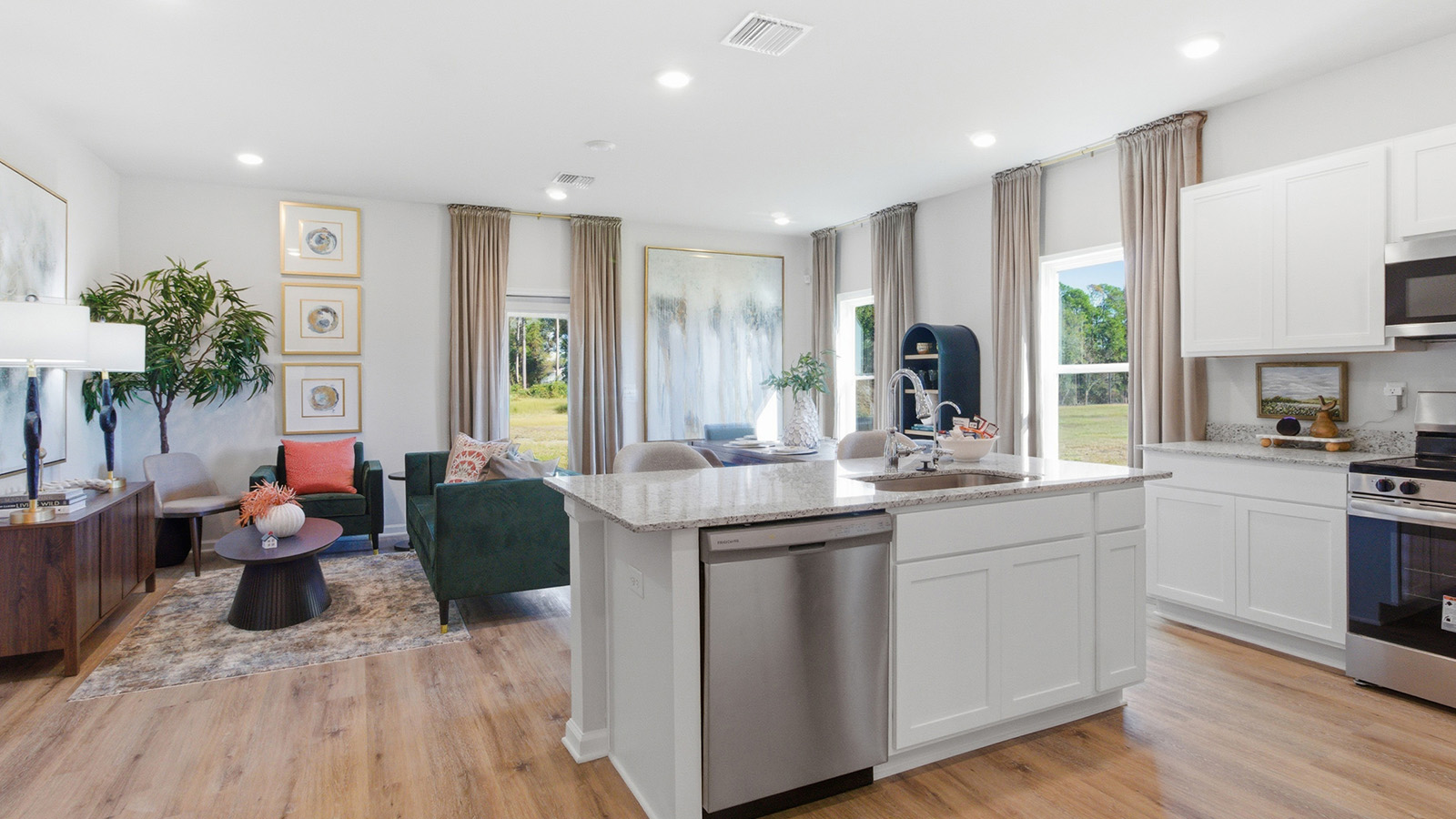 a modern and spacious 3-bedroom 2 ½-bathroom townhome
