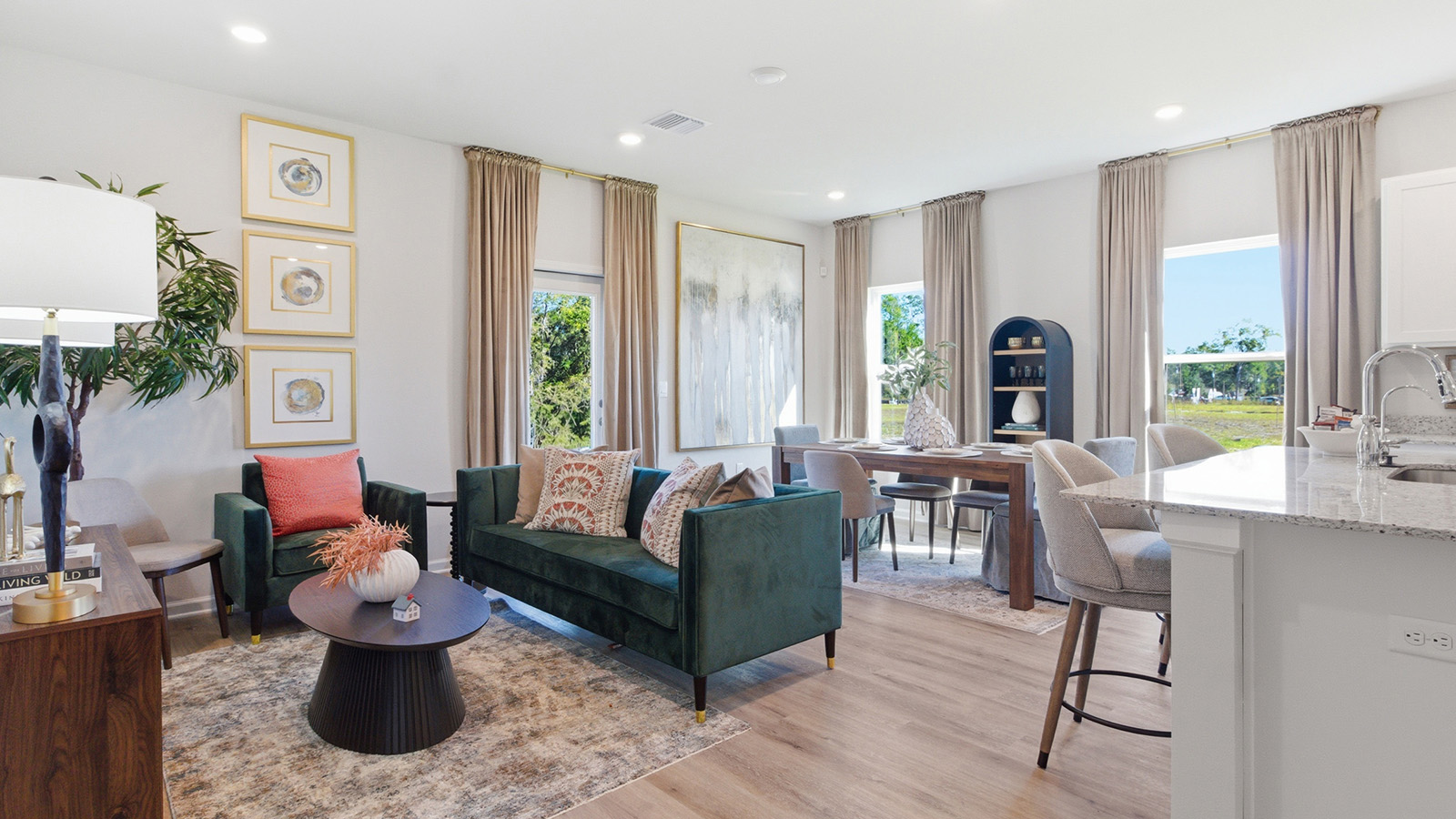 a modern and spacious 3-bedroom 2 ½-bathroom townhome