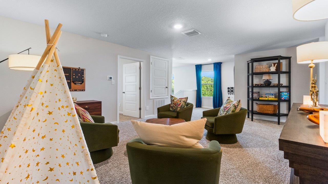 The Belfort is a 4-bedroom, 2.5-bathroom two-story home with over 2200 Sq. Ft.