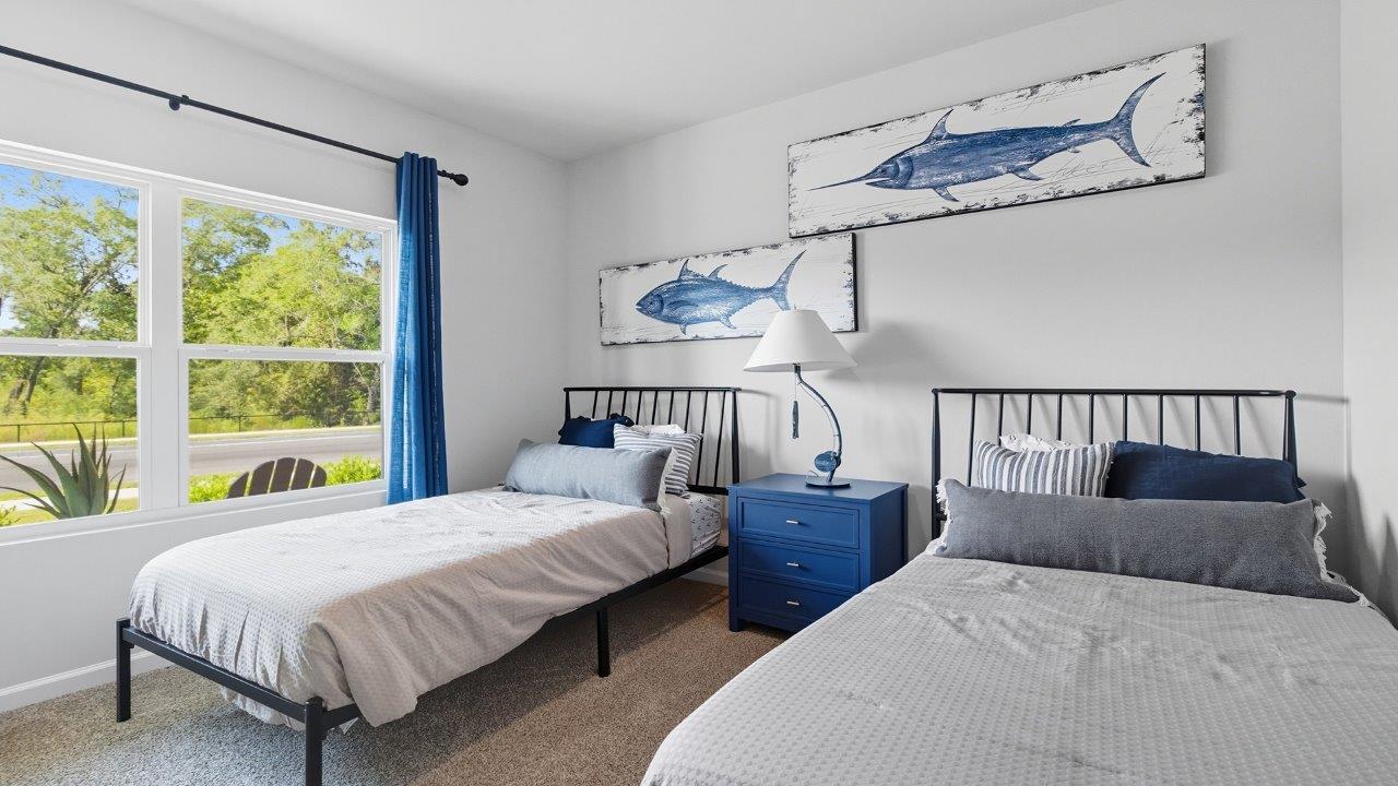 The one-level Beau plan is a spacious, 4-bedroom, 2 bath design in 1,799 square feet