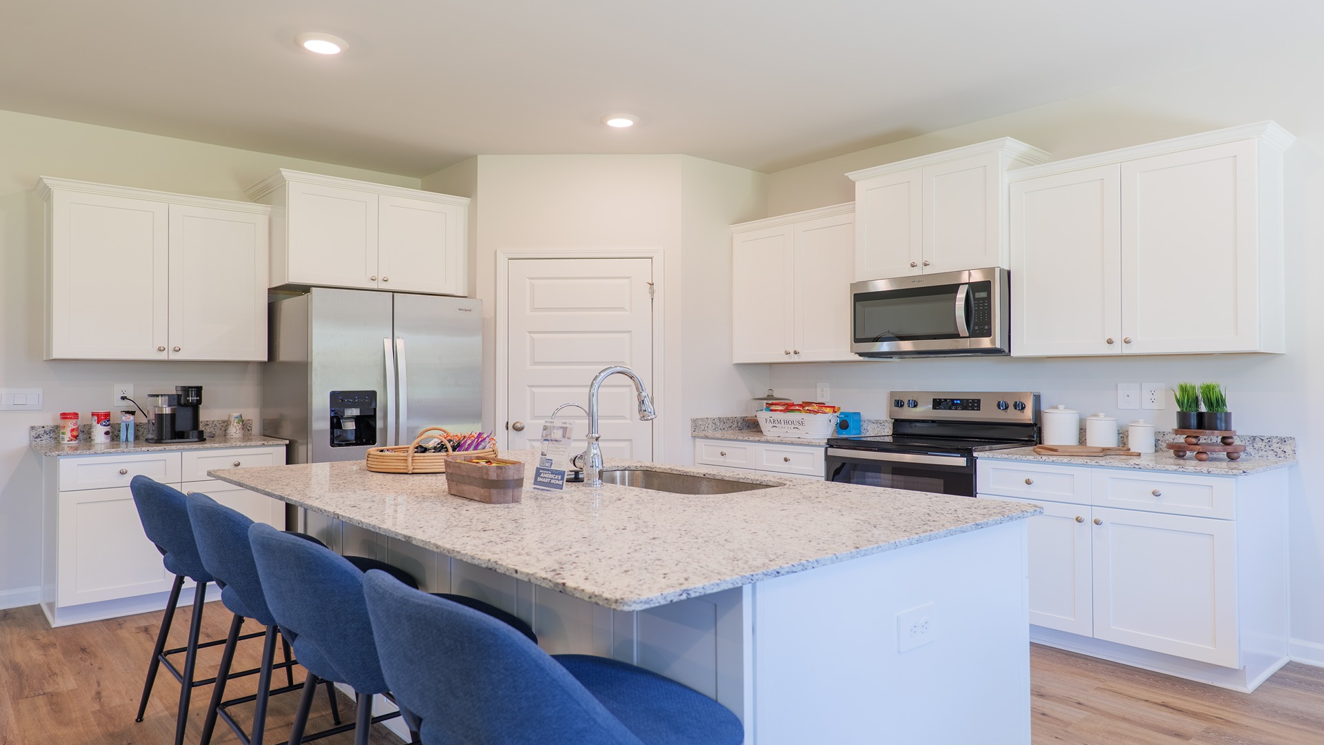 The Carol is a two-story home with 5 bedrooms, 3 bathrooms, and a two-car garage