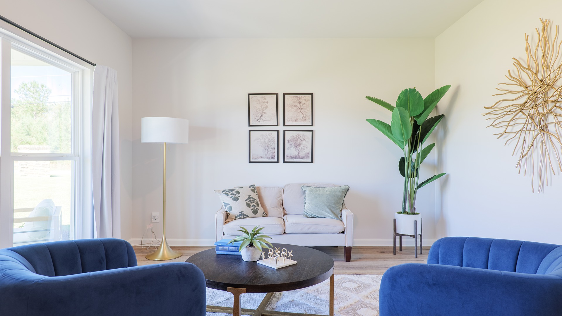 The Carol is a two-story home with 5 bedrooms, 3 bathrooms, and a two-car garage