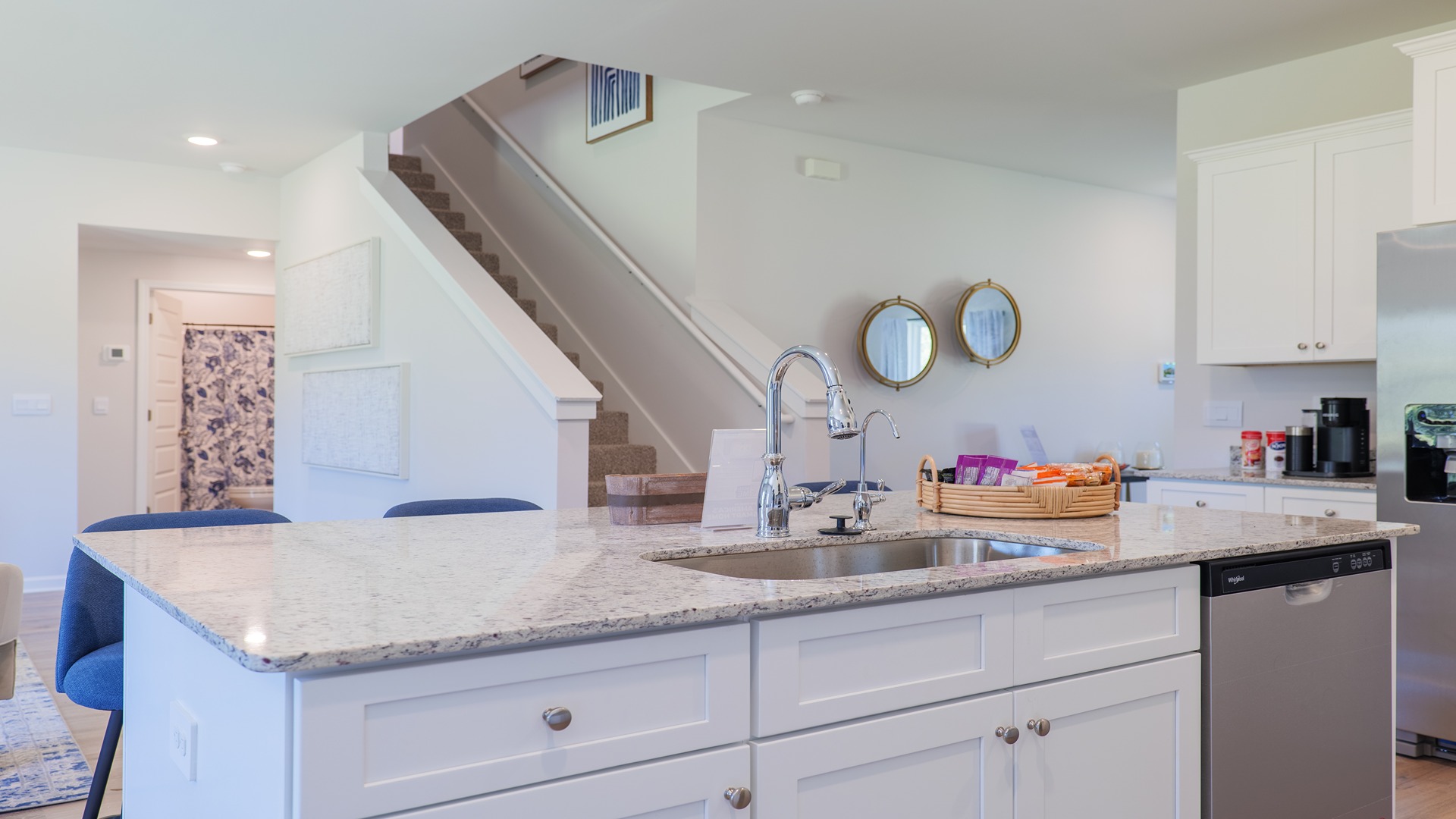 The Carol is a two-story home with 5 bedrooms, 3 bathrooms, and a two-car garage