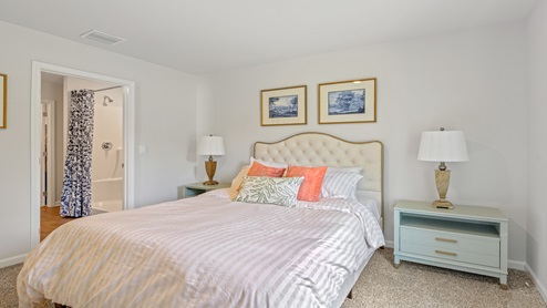 Primary bedroom with queen bed