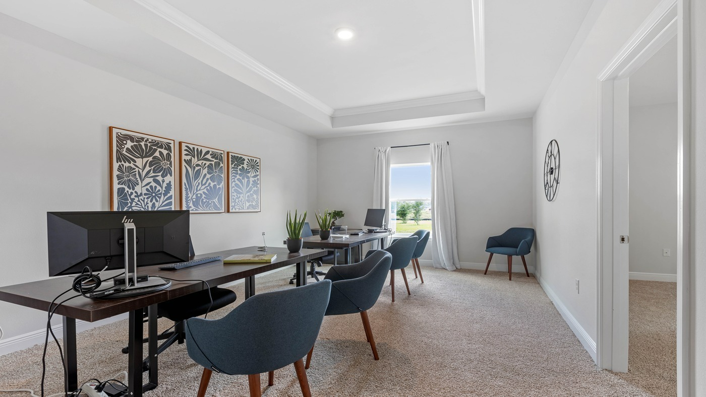 The Camden is a 4-bedroom, 3.5-bathroom home with a study