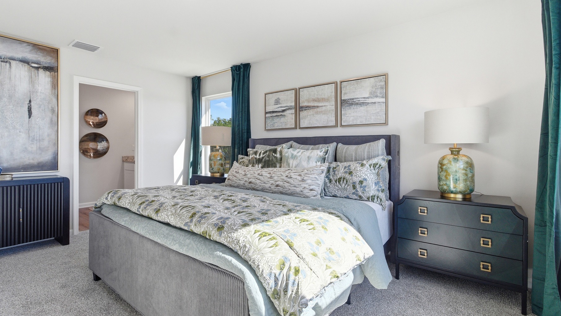 This modern and spacious floorplan features a 3-bedroom, 2 ½-bathroom end-unit townhome