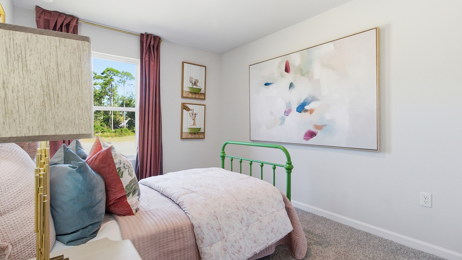 This modern and spacious floorplan features a 3-bedroom, 2 ½-bathroom end-unit townhome