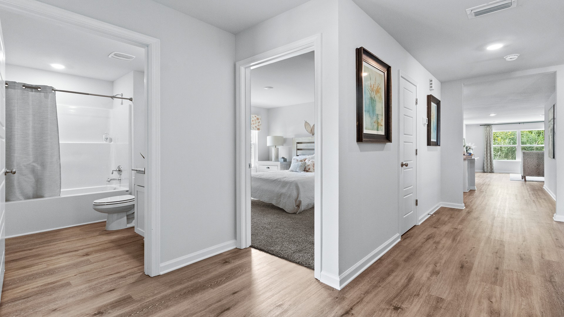 The one-level Cali plan provides an efficient, 4-bedroom, 2 bath design in 1,799 square feet
