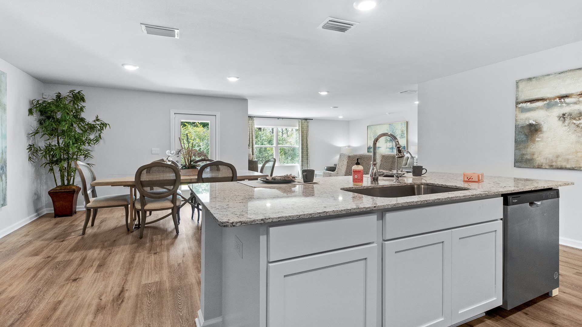 The one-level Cali plan provides an efficient, 4-bedroom, 2 bath design in 1,799 square feet
