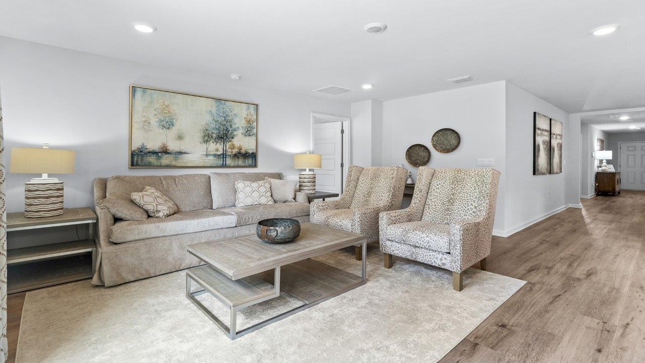 The one-level Cali plan provides an efficient, 4-bedroom, 2 bath design in 1,799 square feet