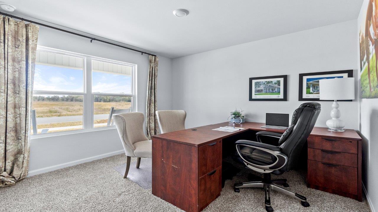 The one-level Cali plan provides an efficient, 4-bedroom, 2 bath design in 1,799 square feet