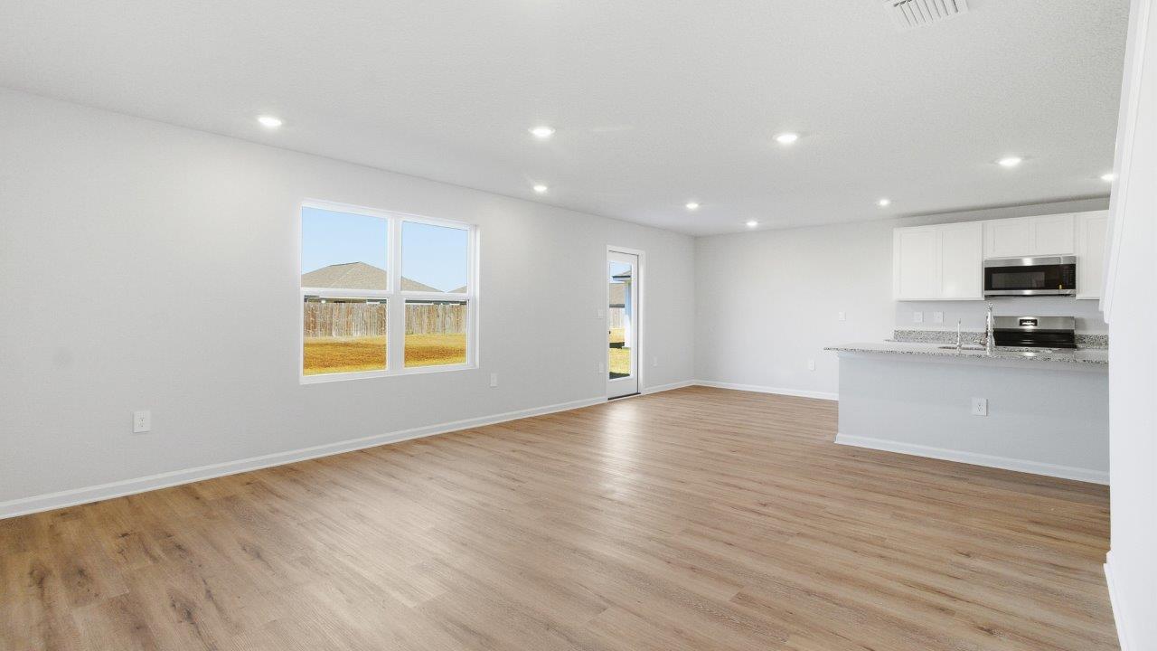 The Hayden is a five bedroom and three-bathroom home, with an open-concept floorplan