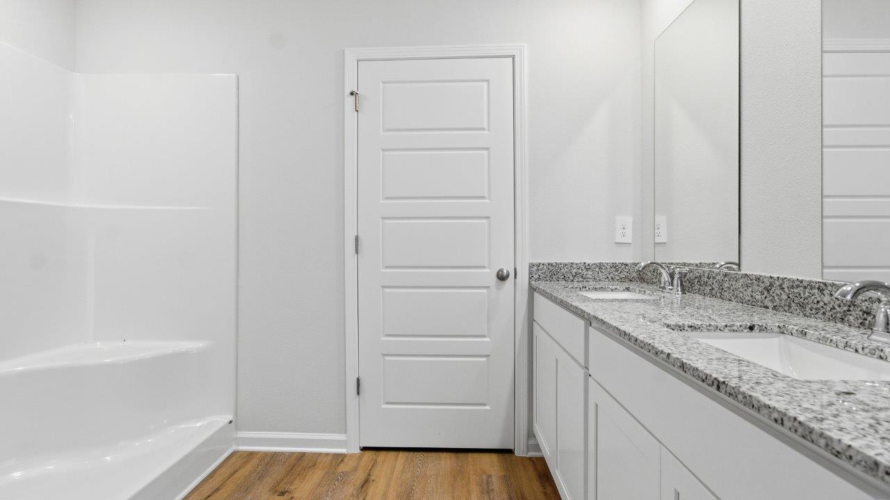 Primary bathroom with double vanity