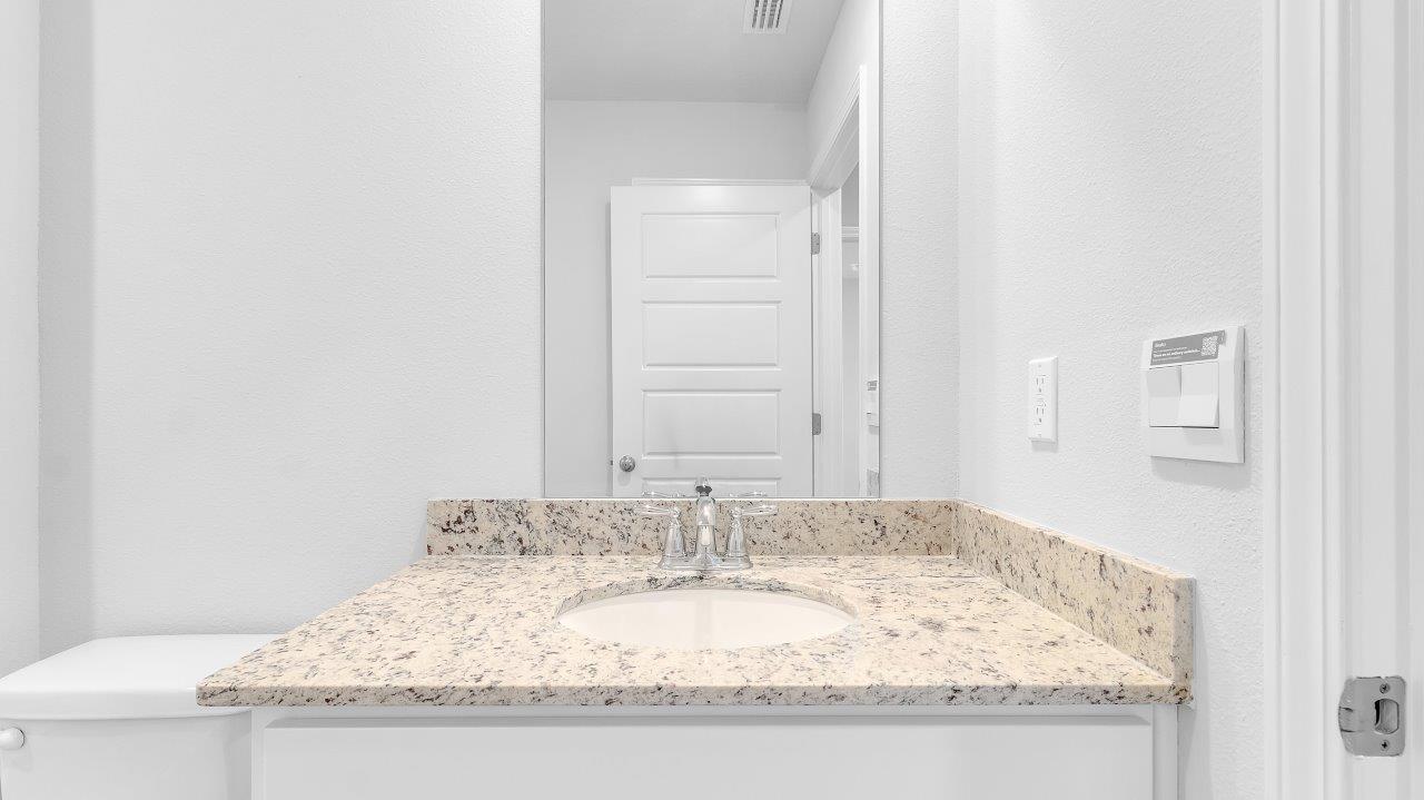 Granite counters on vanity