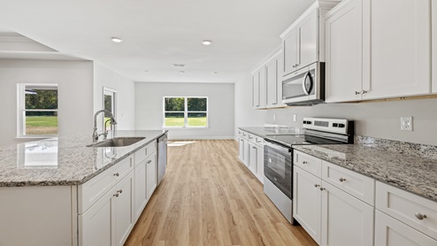 Kitchen with granite counters