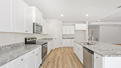 Kitchen with granite counters