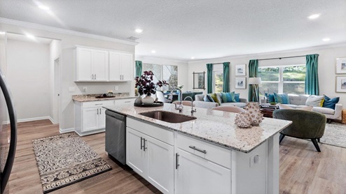 Kitchen open to living space