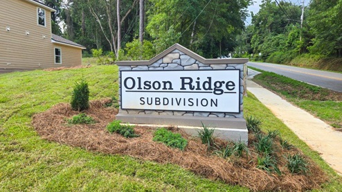 Olson Ridge community sign
